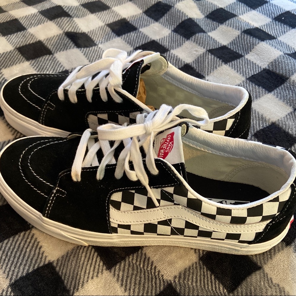 Vans Mens Old Skool Black Checkerboard Lace Up Skate Sneaker Shoes Size 10.5